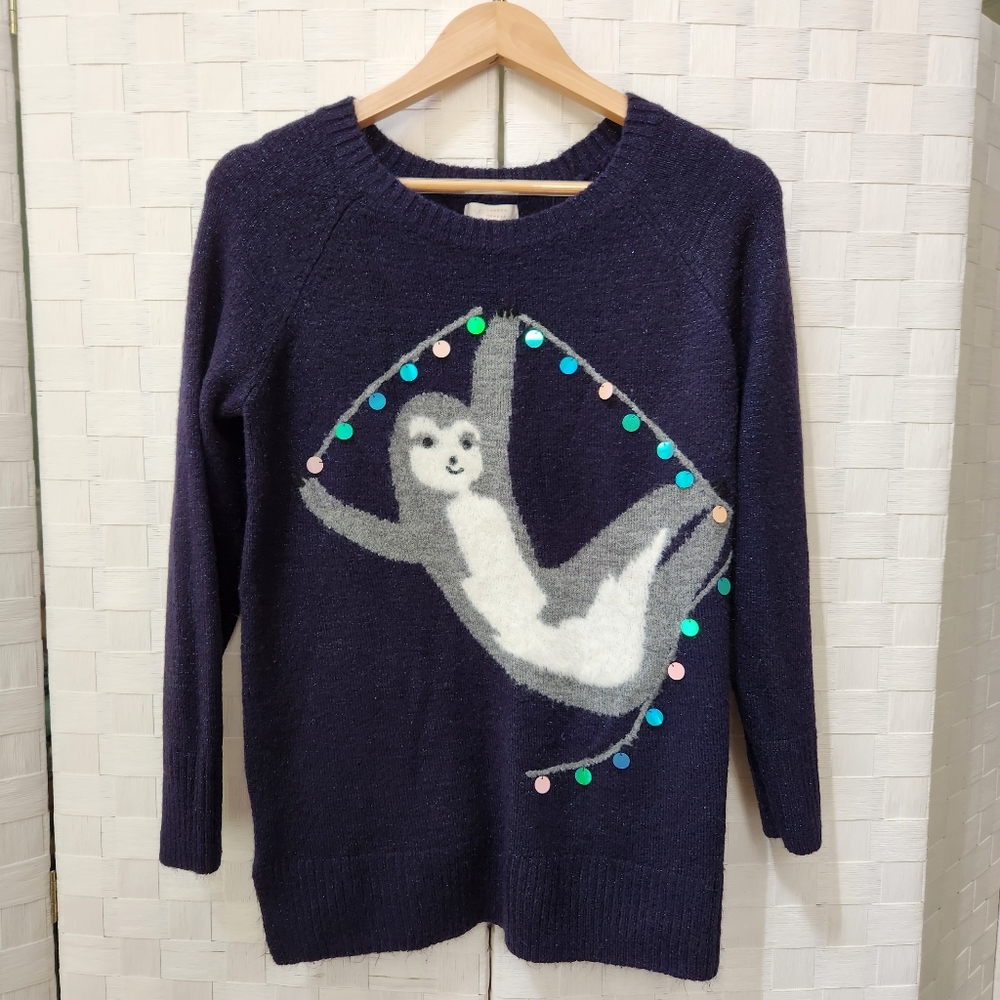 LC Lauren Conrad Christmas Sloth Sweater Women's Medium
